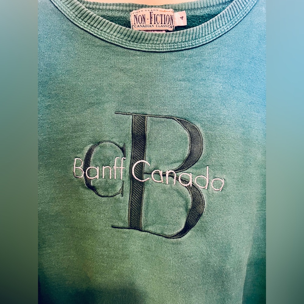 Vintage green crewneck sweatshirt Banff XXL - Picture 3 of 5